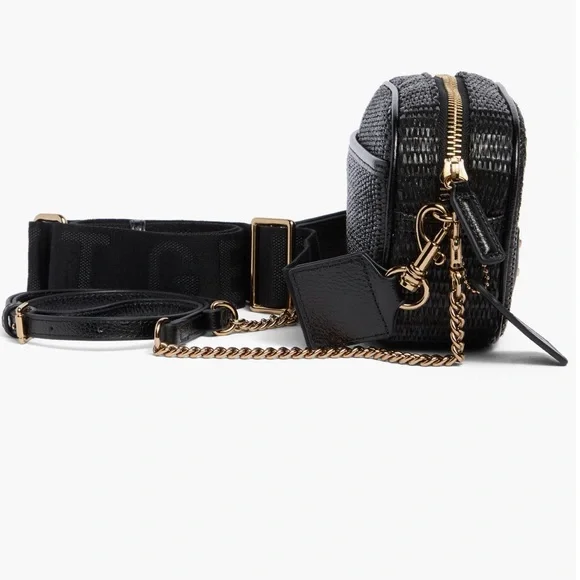 Kurt Geiger Black Woven Crossbody with Gold Chain - Picture 2 of 6